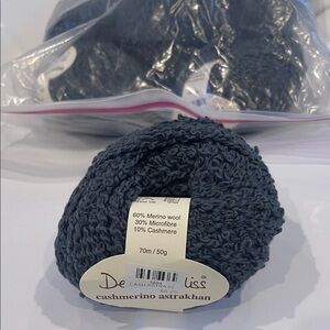 Debbie Bliss Cashmerino Astrakhan Yarn - Dark Gray Blue color 31002  10 skeins